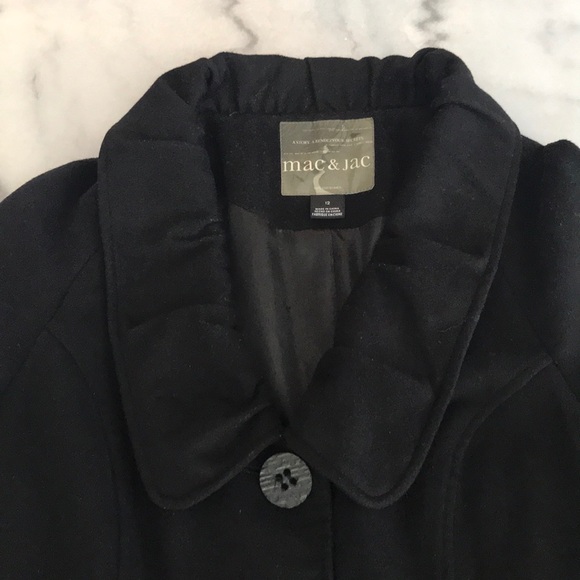 Crop ballon sleeve coat. - Picture 3 of 10